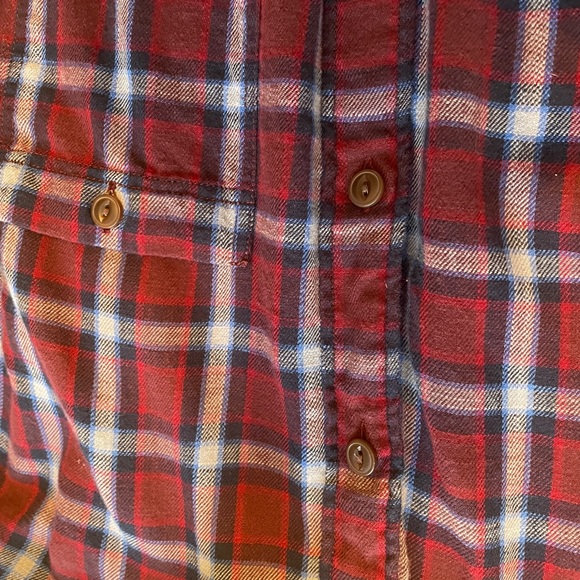 Men’s Gap Untucked Plaid Flannel Shirt Size Large - Picture 6 of 6